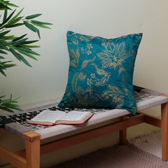 غطاء وسادة جال باللون الأخضر الزمردي الذهبي مقاس 18 × 18 بوصة