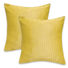 غطاء وسادة كانثا أصفر مقاس 18 × 18