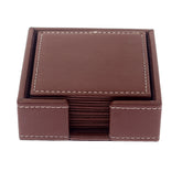 قواعد أكواب جلدية (بني)