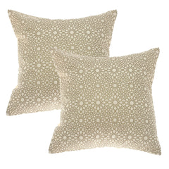 Pack of 2 Geometric Pattern Gold Cushion Cover 45x45 (cm)