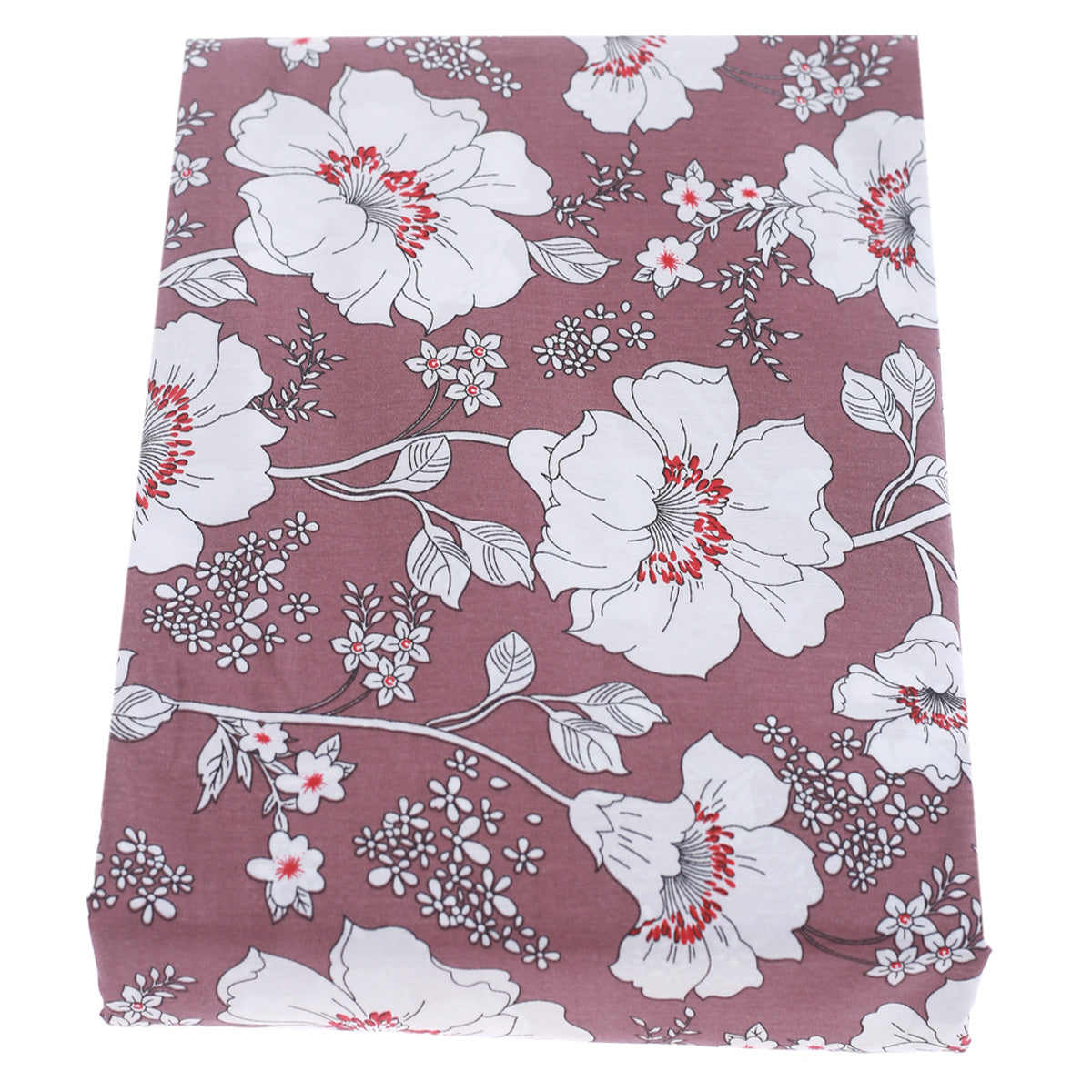 Garden Bliss Pink Double Bed Sheet