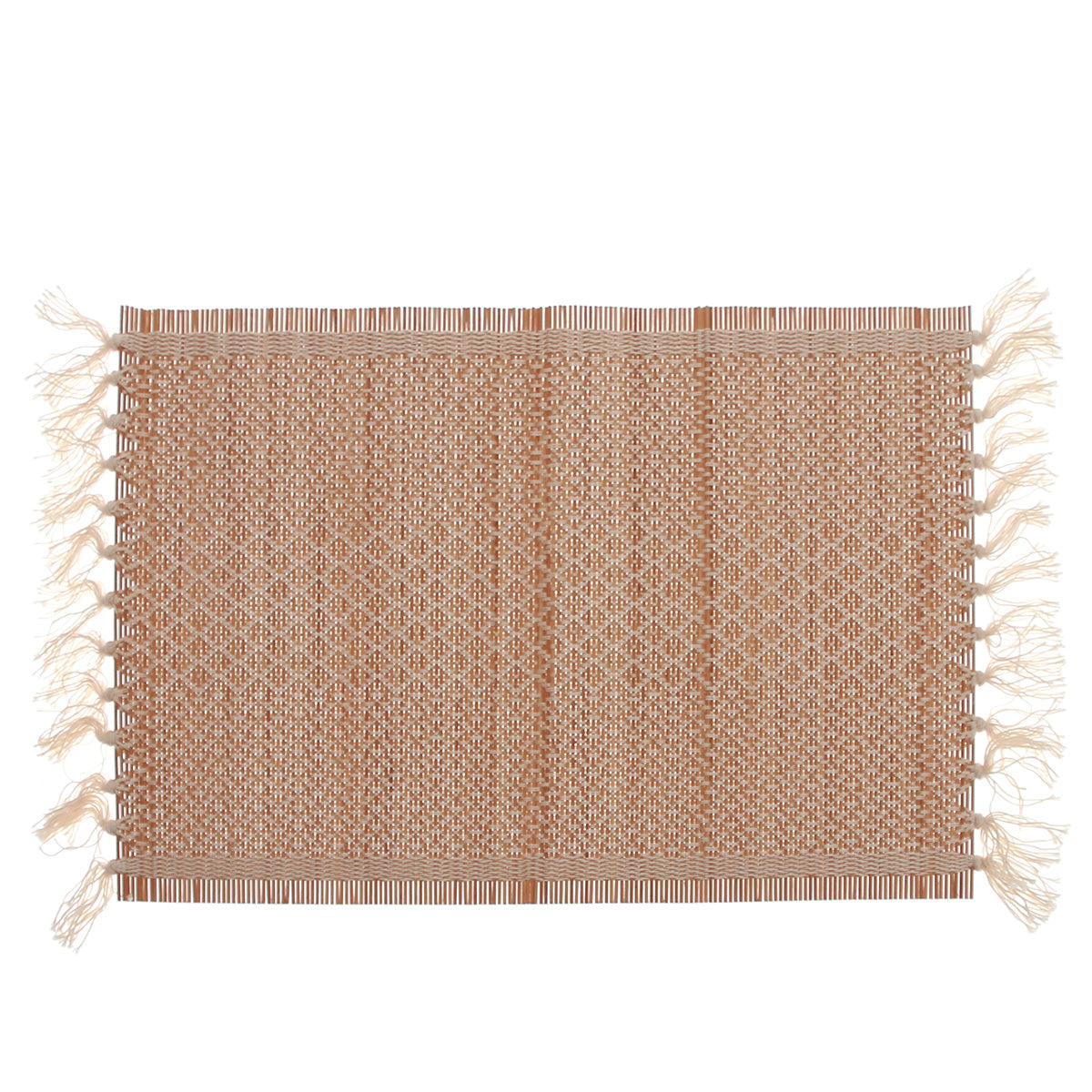 Beige Diamond Bamboo Runner 13X45”