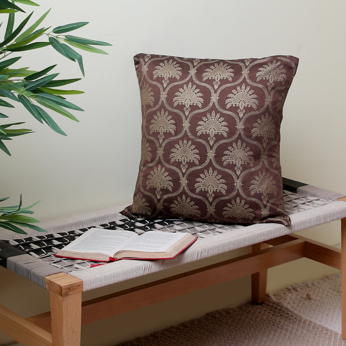 Damask Brown Cushion Cover 45x45 (cm)