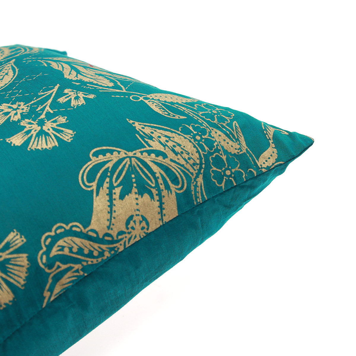 Emerald Green Gold Jaal Cushion Cover 45x45 (cm)