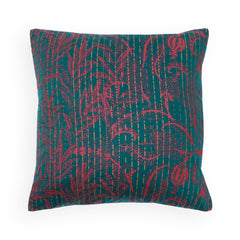 Aqua Floral Pomo Cushion Cover 45x45 (cm)