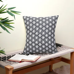 Geo Floral Black Cushion Cover 45x45 (cm)