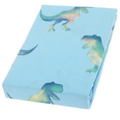 Blue Dinasor Double Bed Sheet 96x102