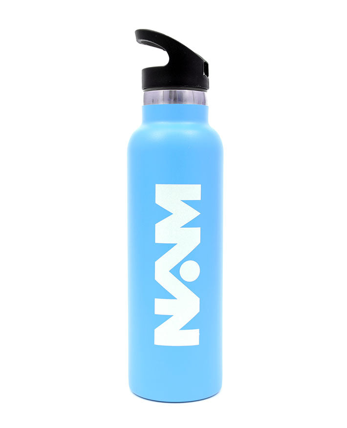 Bottle W/Straw Lid Metal Sky Blue 600ml