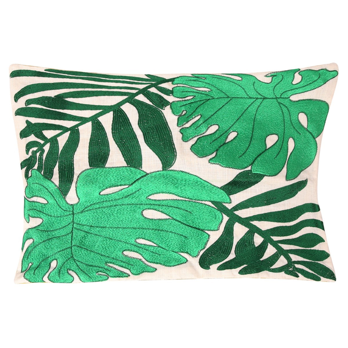 Leaf Embroidered Cushion Cover 30x45 (cm)