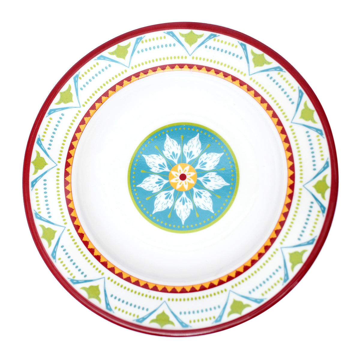 Festive Red Melamine Deep Plate Set of 12