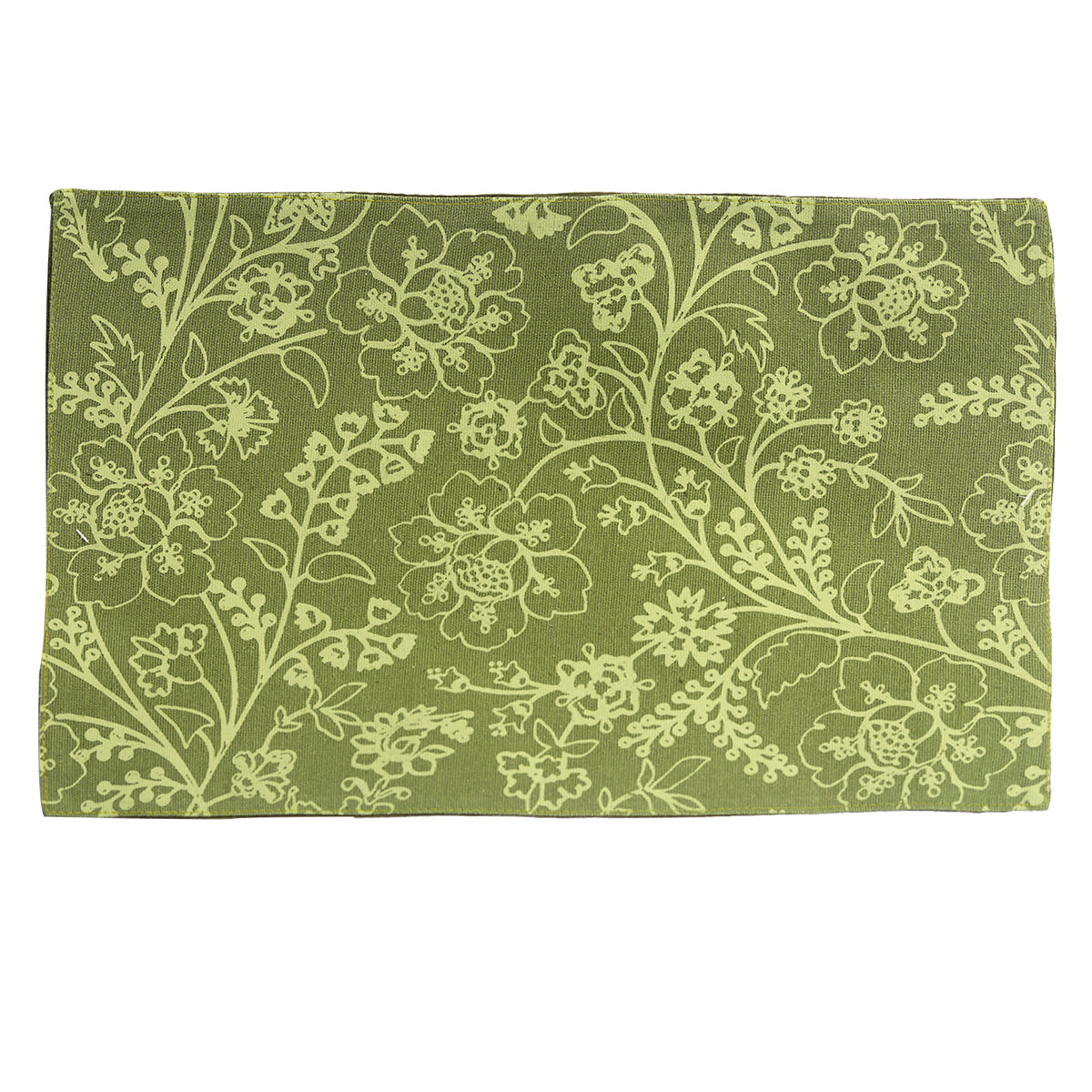 Floral Green Jaal Mats 13x19 O.Green