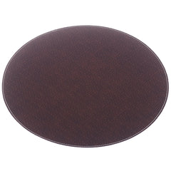 Mat Round Knitted (Bot/Same) Brown