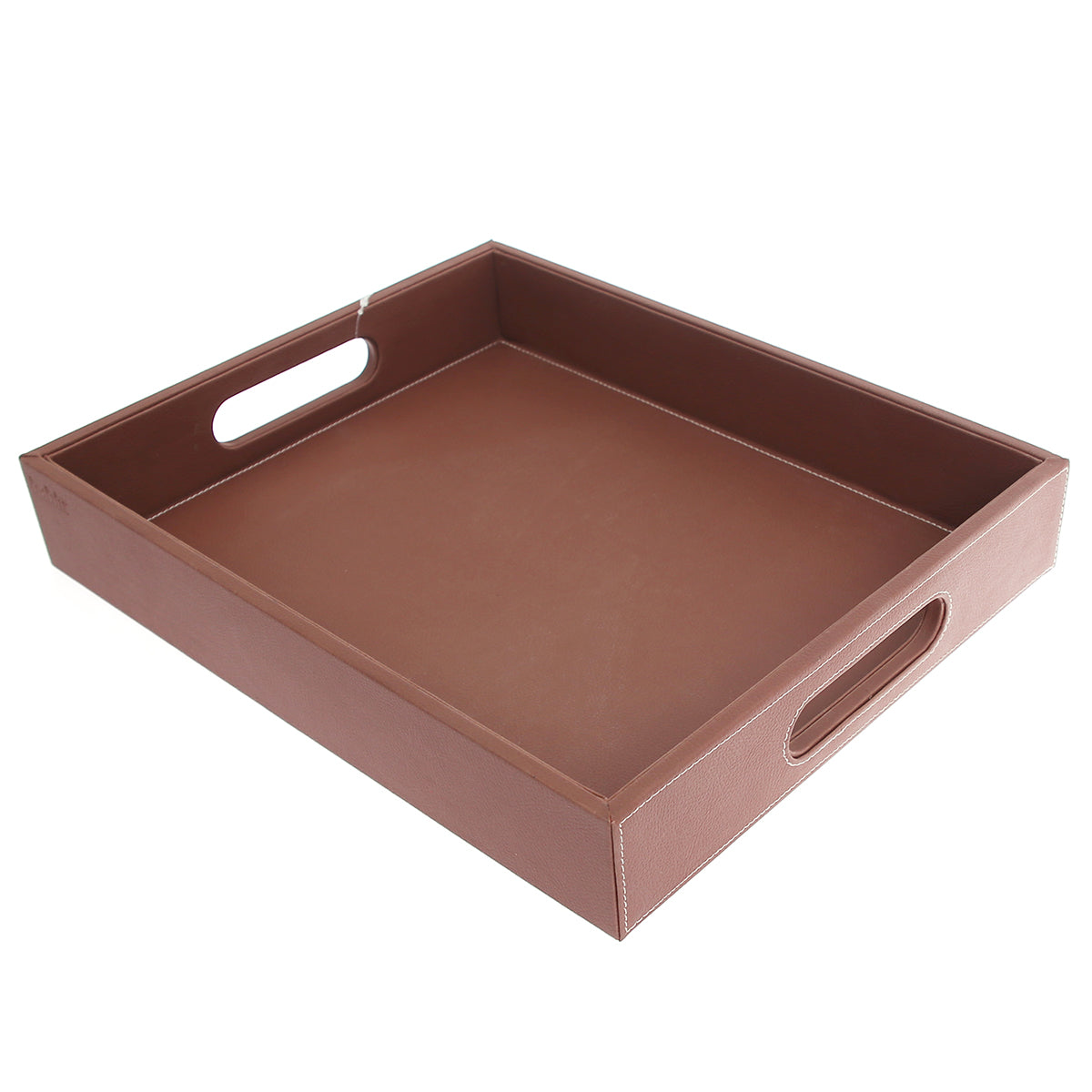 Leatherette Tray Brown L