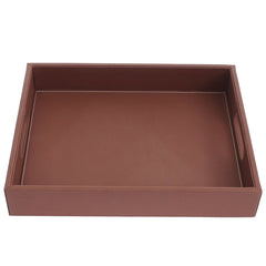 Leatherette Tray Brown L