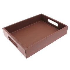 Leatherette Tray Brown M