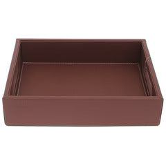 Leatherette Tray Brown S