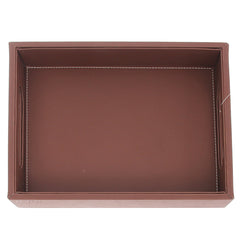 Leatherette Tray Brown S